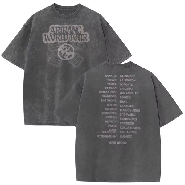 T-shirts de concert de la tournée 2026 du groupe pop pour femmes et hommes, manches courtes, 100% co