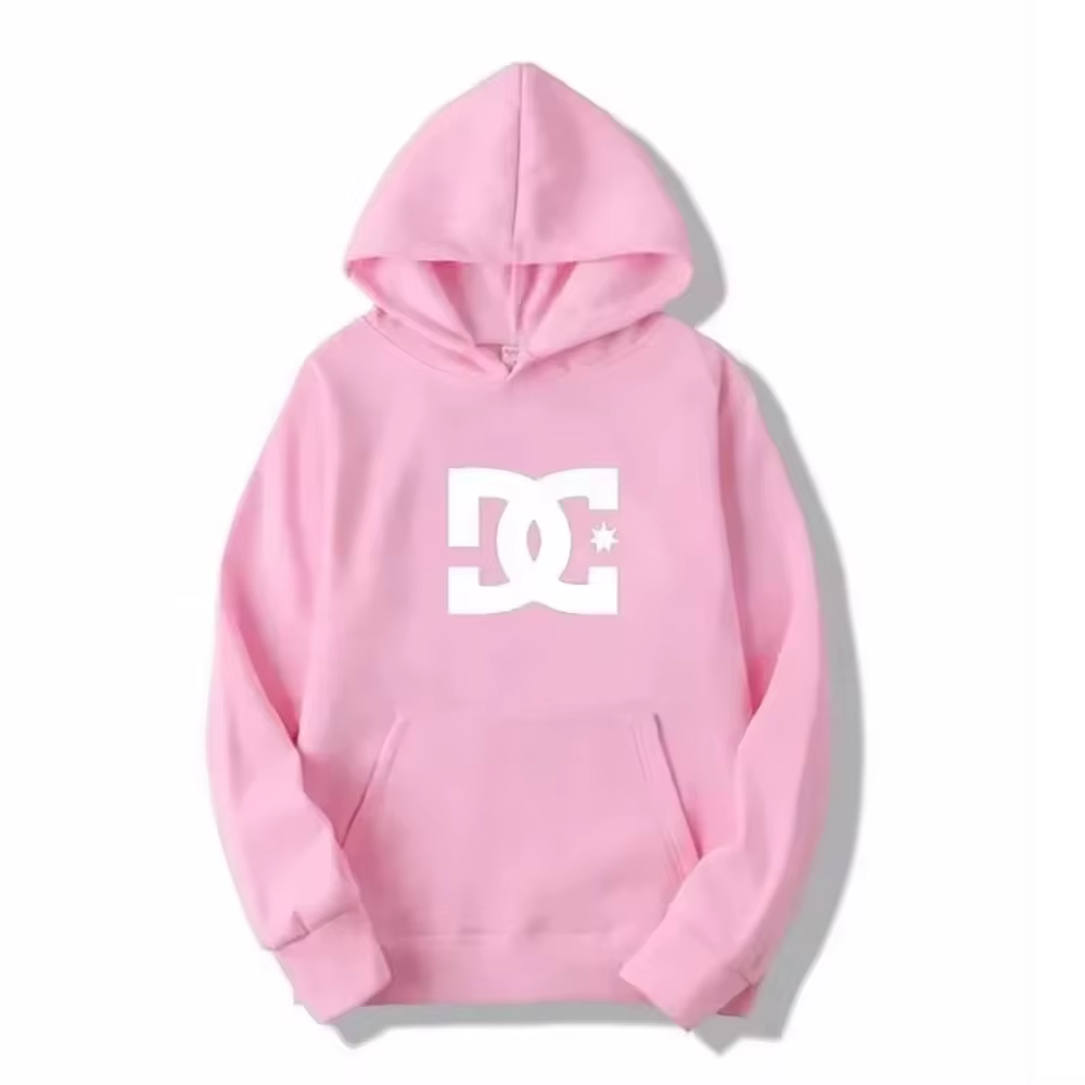 Sweat à capuche unisexe DC Lettering pour homme, sweat-shirt simple et tendance à manches longues, s
