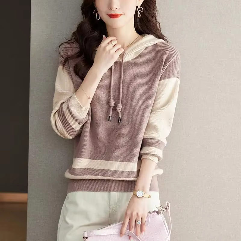 Sweats à capuche coréens PVD pour femmes, sweats à capuche basiques, manches longues, haut féminin, 