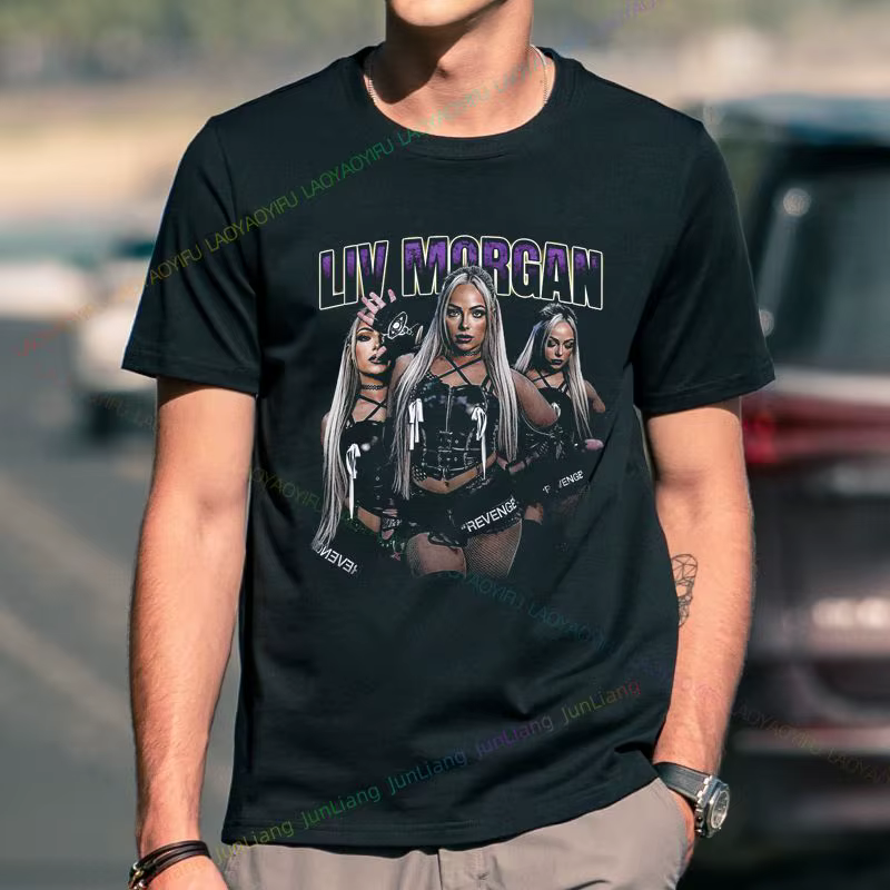T-shirt Liv Morgan pour hommes, T-shirt Liv Forever, classique d'été à manches courtes et col rond i