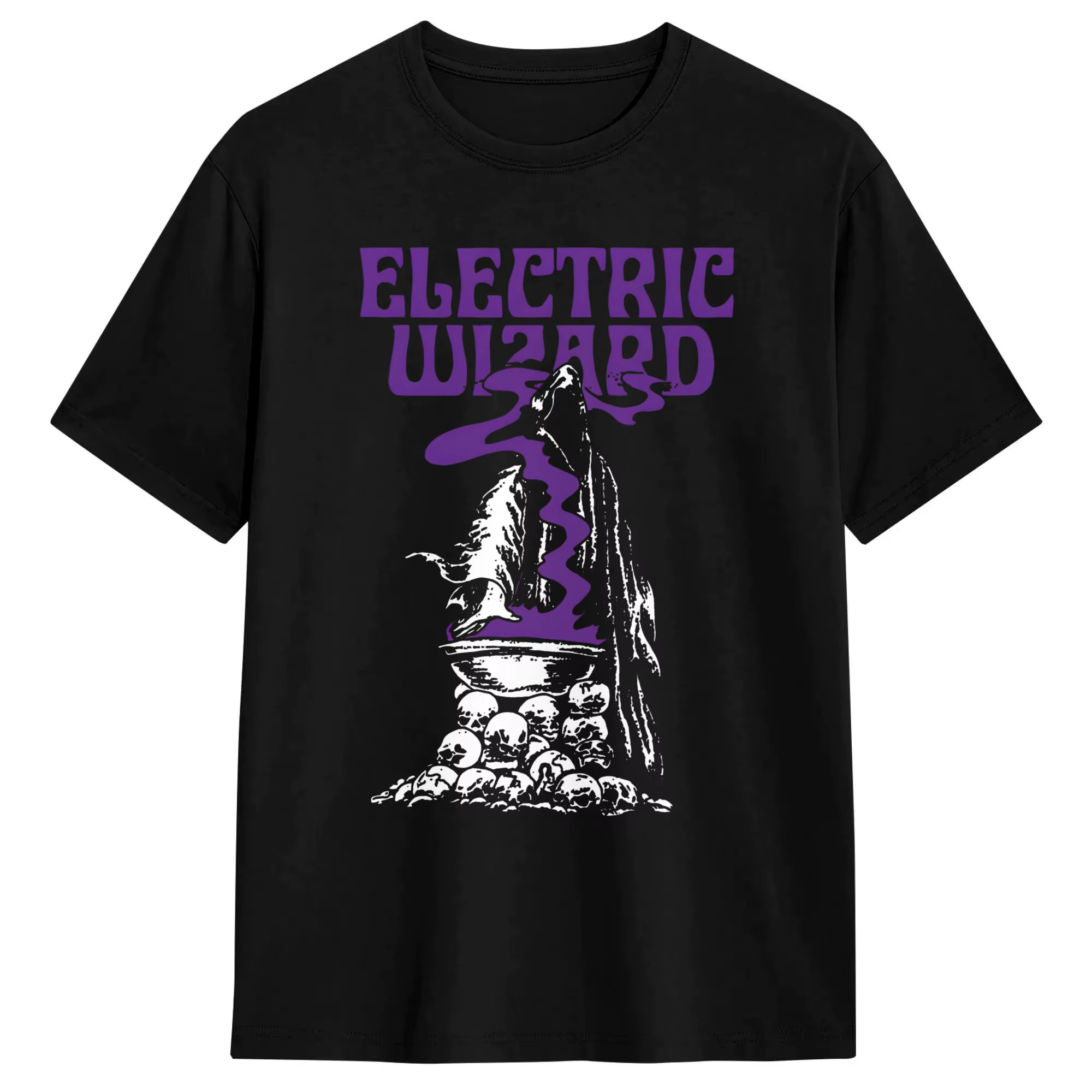 Electric Wizard T-shirts pour hommes, t-shirts humoristiques à manches courtes, col rond, 100% coton