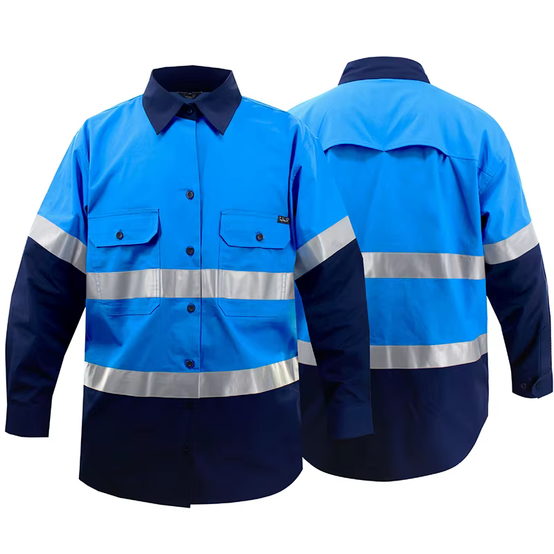 Chemise de travail haute visibilité pour homme, vêtements de sécurité pour la construction, vêtement