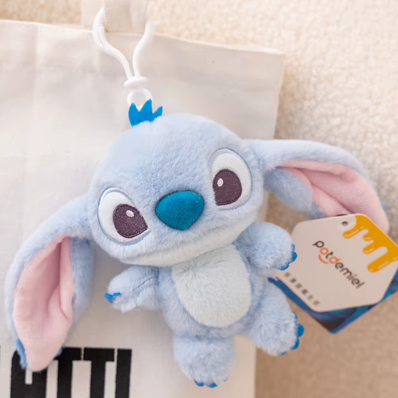 Porte-clés en peluche Stitch Potdemiel, décoration de sac à dos, jouet chiot interstellaire, cadeau 
