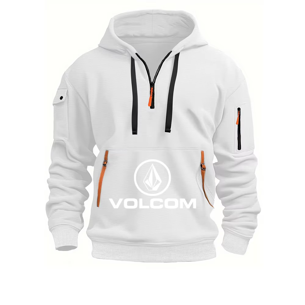 VOLCOM 2025 printemps automne hommes demi fermeture éclair sweat à capuche sport décontracté pull Ha