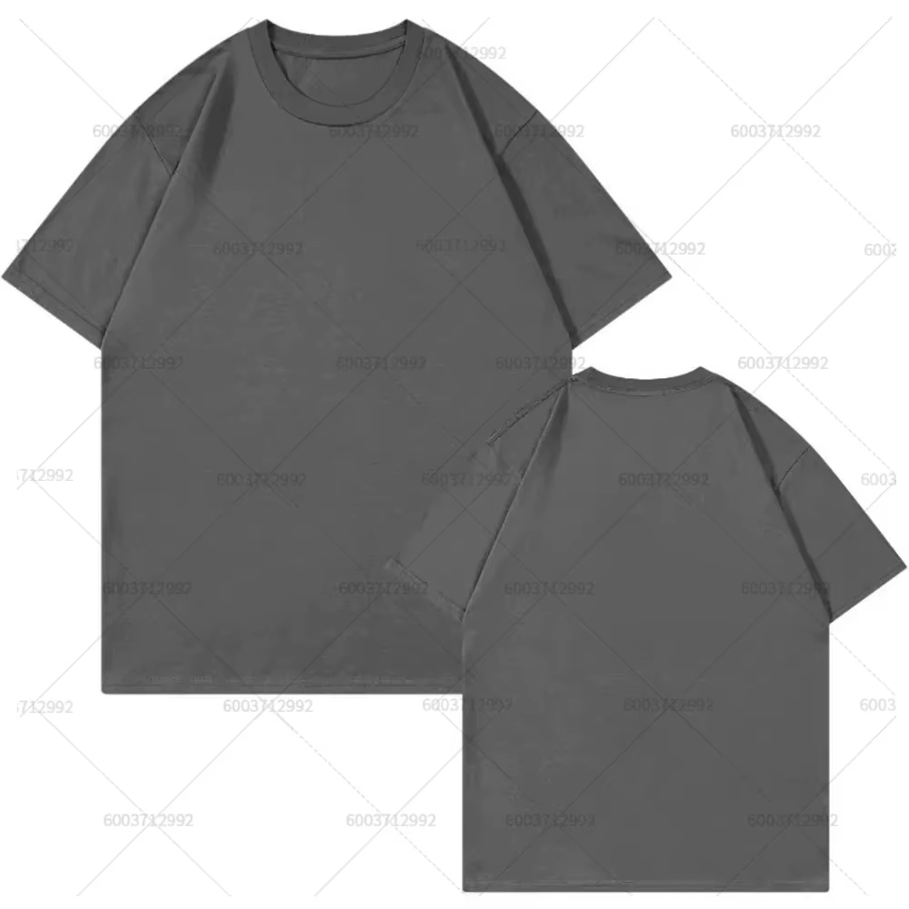 Bleu hommes T-shirt robuste BALCK pur coton col rond manches courtes T-shirt été femmes haut surdime