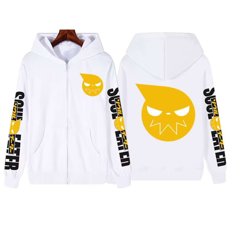 Sweat à capuche zippé imprimé anime pour hommes et femmes, sweat-shirt confortable, veste zippée, st