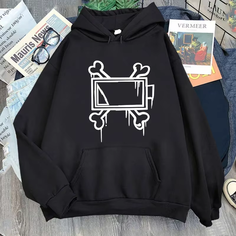 MURDER DRONES – sweat à capuche Harajuku pour hommes, manches longues, imprimé, décontracté, Streetw