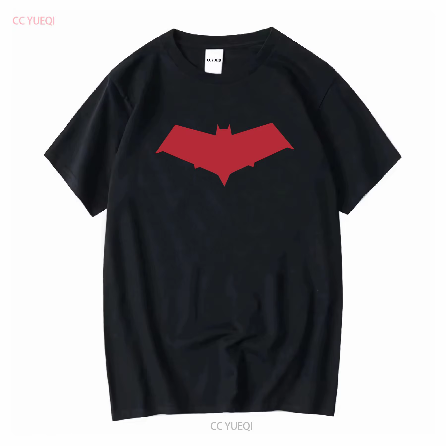 T-shirt unisexe noir à manches longues ou courtes, motif Hood Symbol Jason Todd, style vintage délav
