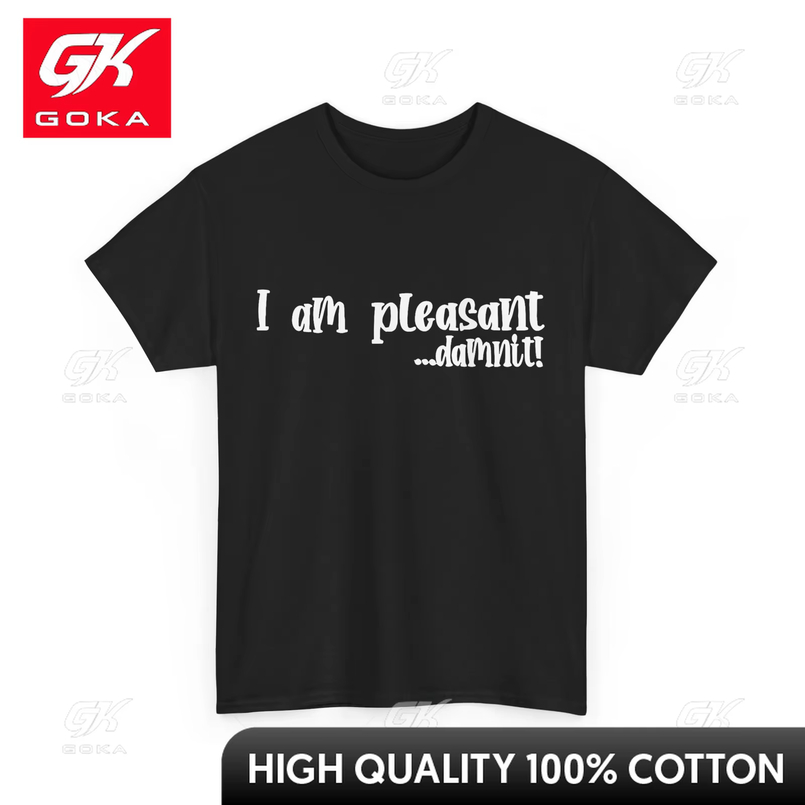 Je suis agréable Damnit Festival Indie discret T-shirts inspiré Sunny Laidback graphique T-shirt neu