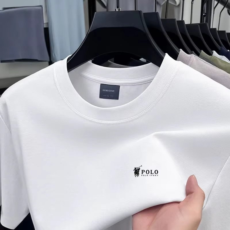 T-shirt à manches courtes et col rond pour hommes, nouveau style d'été, respirant, à la mode, décont