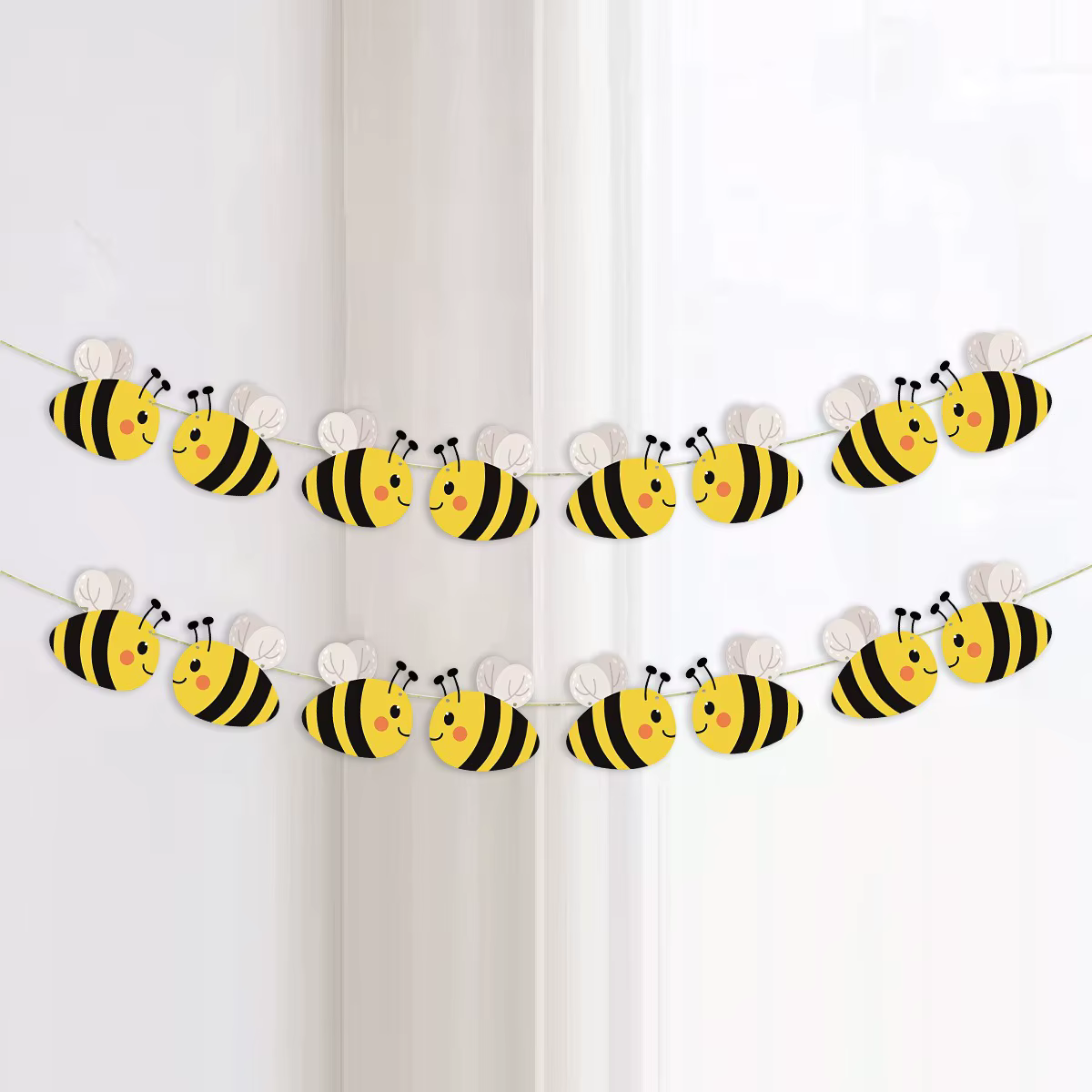 Décoration de fête avec bannière abeille, polyvalente pour anniversaires, célébrations saisonnières,