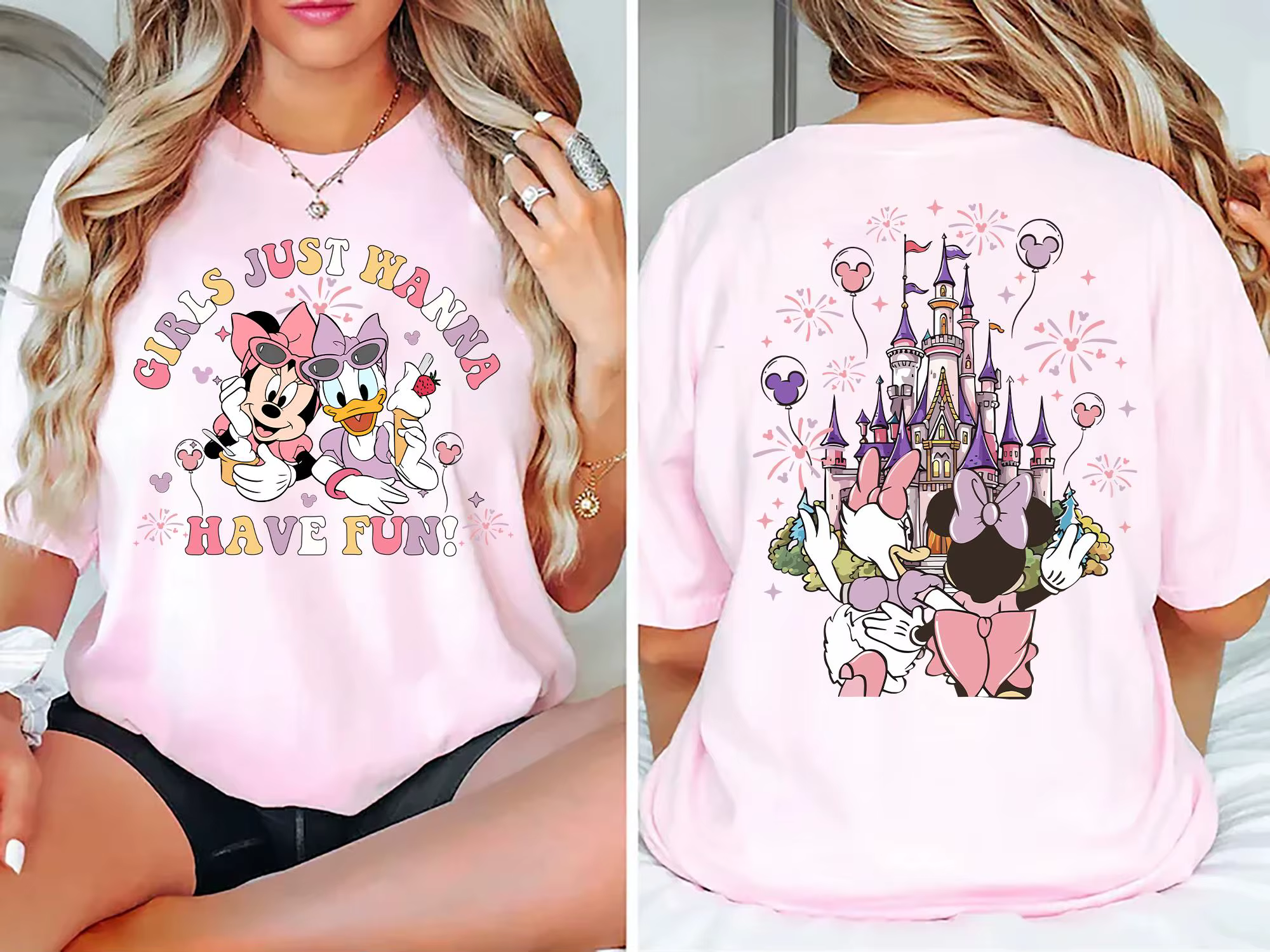 T-shirt Disney Girls Just Want To Have Fun, T-shirt d'été Disney Minnie Daisy, T-shirt Disney Best F