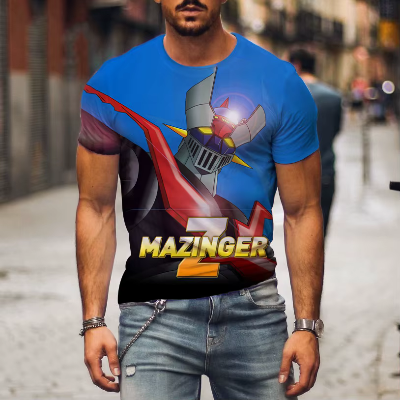 Mazinger Z impression 3D T-Shirts Anime Robot hommes femmes décontracté mode à manches courtes t-shi