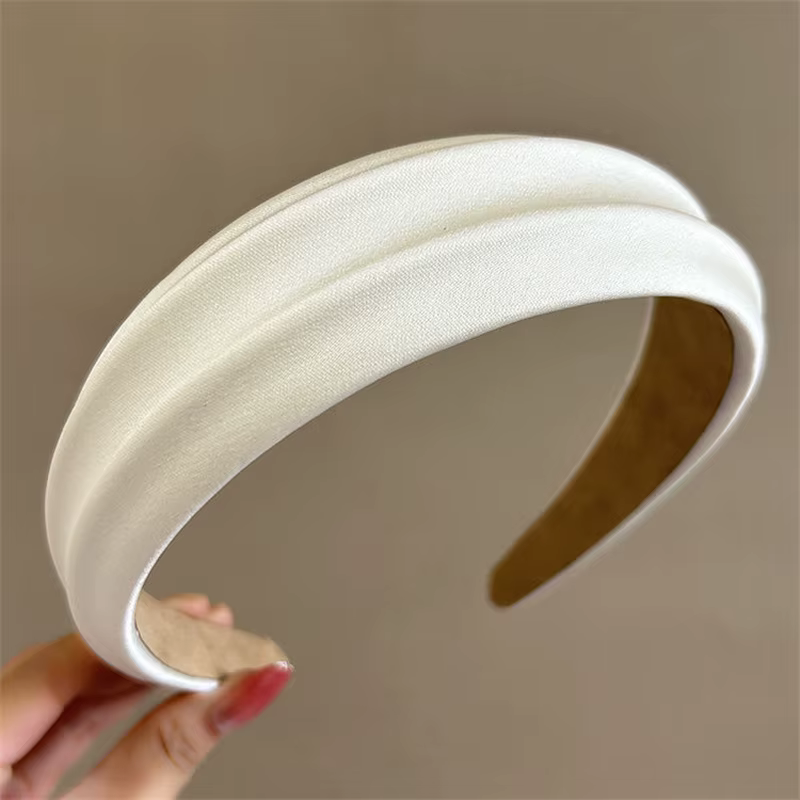 Serre-têtes élégants pour femmes à crête haute, larges, en tissu satiné, accessoires de mode pour ch