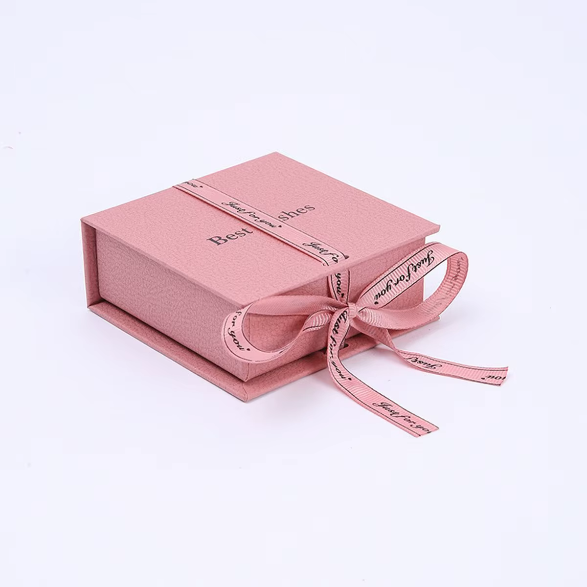 Coffret cadeau à bijoux avec ruban de meilleurs vœux, organisateur doublé de velours, rangement Port