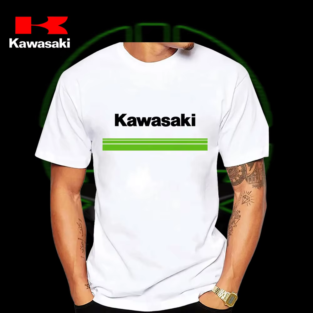 T-shirt moto Kawasaki très populaire – Nouveautés été 2026 – Maillot de moto pour entraînement en ex
