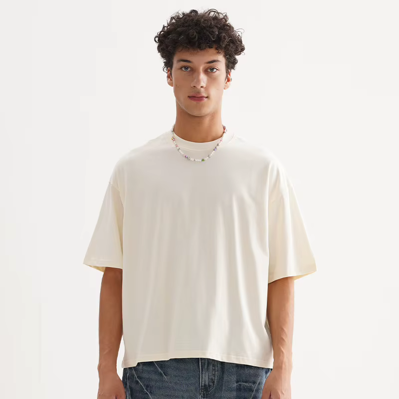 Bricolage LOGO personnalisé t-shirt DTG impression hommes Boxy Fit 100% coton décontracté ample à ma