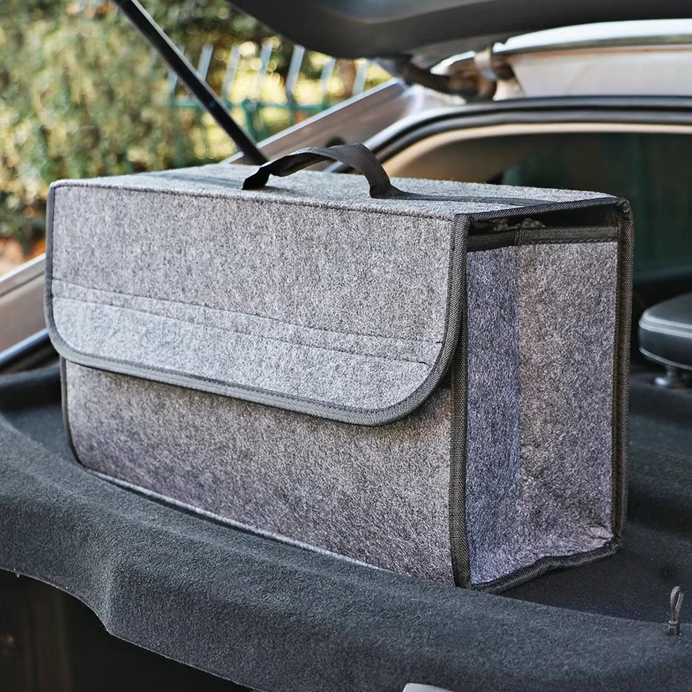 Grand compartiment antidérapant, organisateur de rangement de coffre, outil, sac de rangement de voi
