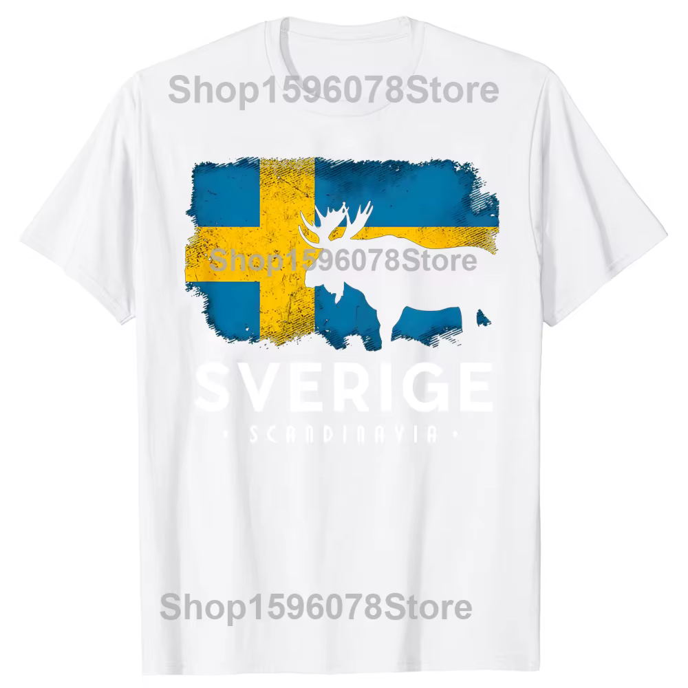 Sverige drapeau suédois suède T-Shirt été hommes femmes vêtements mode t-shirts coton à manches cour