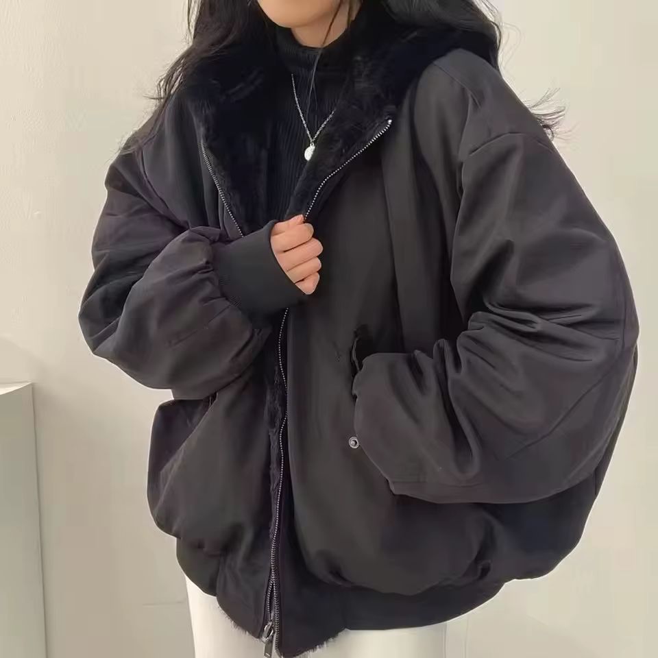 Vêtements chauds d'hiver pour hommes et femmes, manteau rétro Simple en peluche, vêtements de sport,