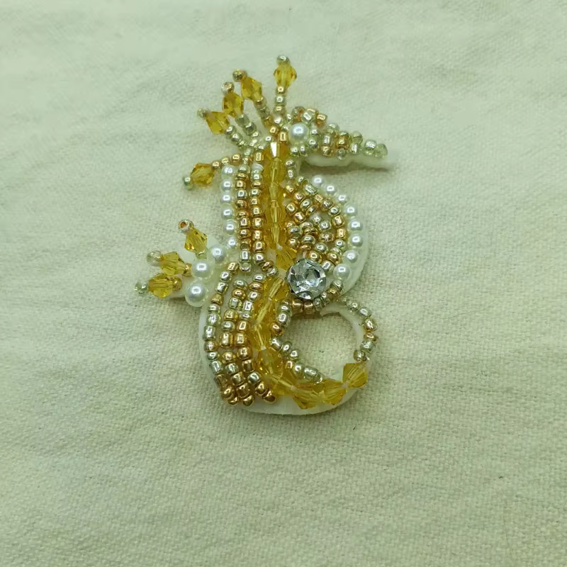 Mode animaux de mer patchs de perles pour vêtements bricolage coudre sur paillettes strass appliques