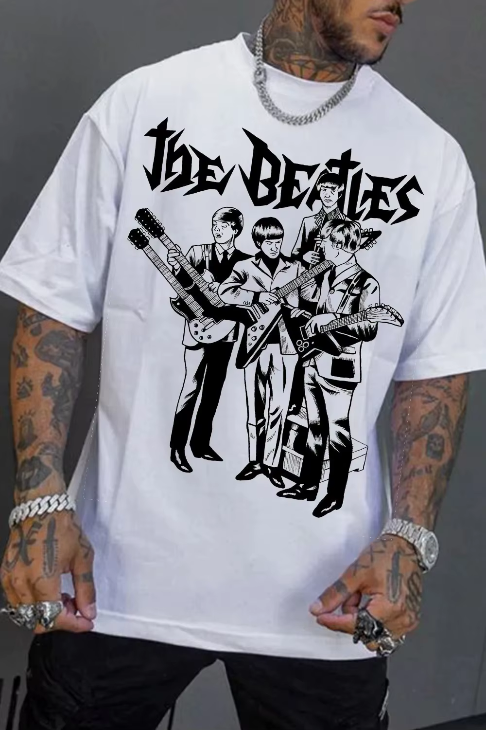 Offre Limitée : T-shirt The Beatles pour Homme et Femme – Coton, Décontracté, Manches Courtes, Col R