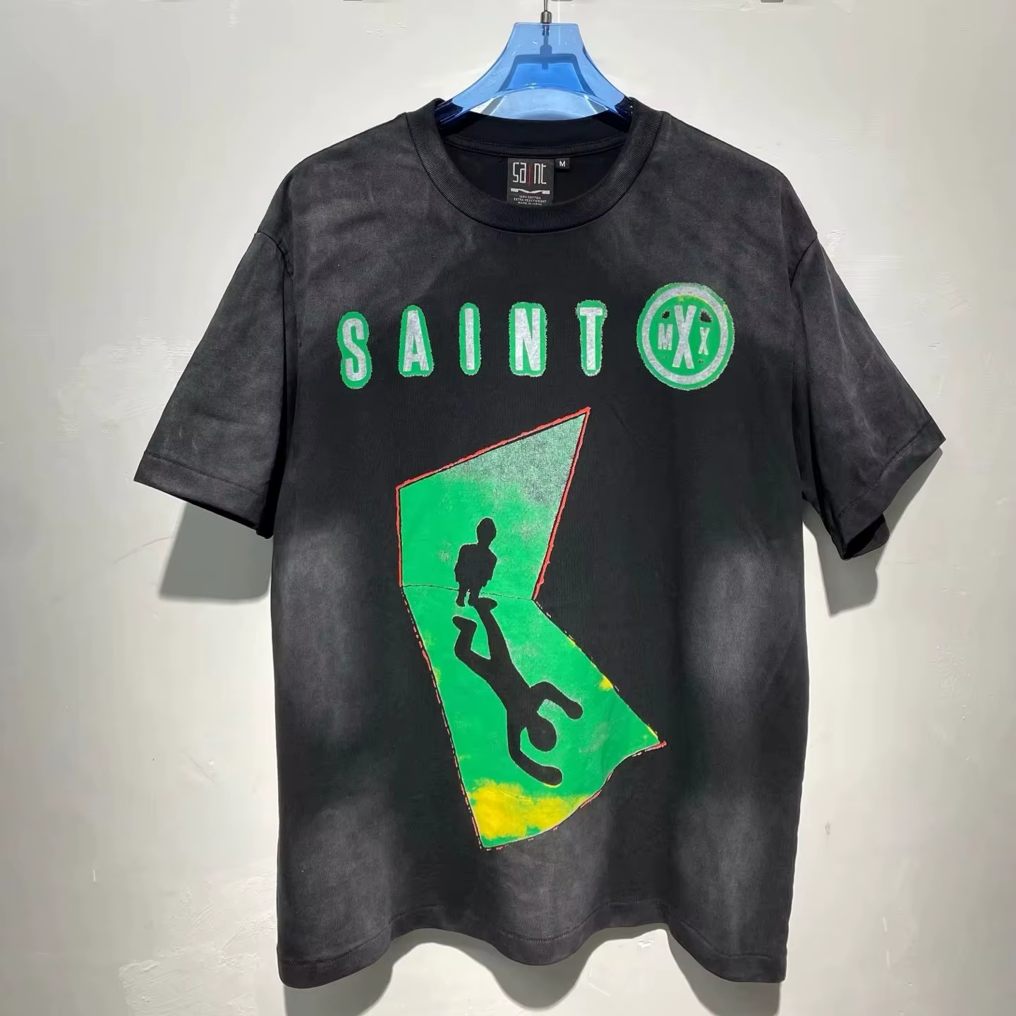 Vêtements pour hommes et femmes, t-shirt à manches courtes décontracté, style délavé, imprimé abstra