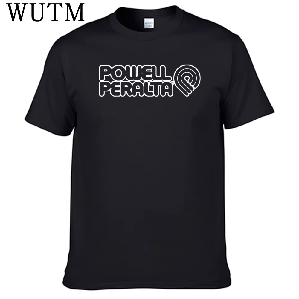 T-shirt de skateboard Peralta Bones Brigade Powell, t-shirt 100% coton pour hommes