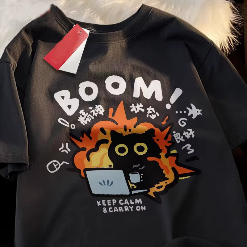 T-shirts bon état mental pur coton à manches courtes t-shirt pour hommes femmes été t-shirt vêtement