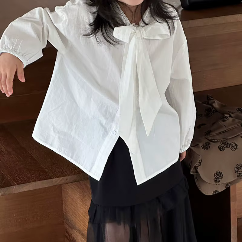 Chemise à Manches sulfpour Fille, Vêtement Décontracté, à Rayures et Fleurs, Design à la Mode, pour 