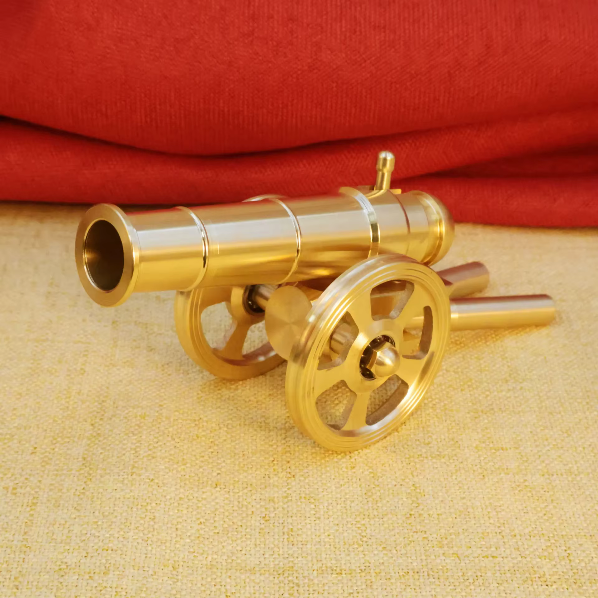 Mini canon Napoléon en acier inoxydable, ornements de collection de modèles militaires avec particul