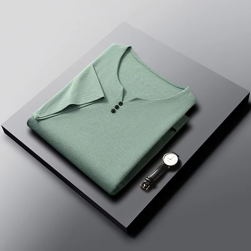 T-shirts à col Henley pour hommes, manches courtes, décontractés, doux, respirants, confortables, ha