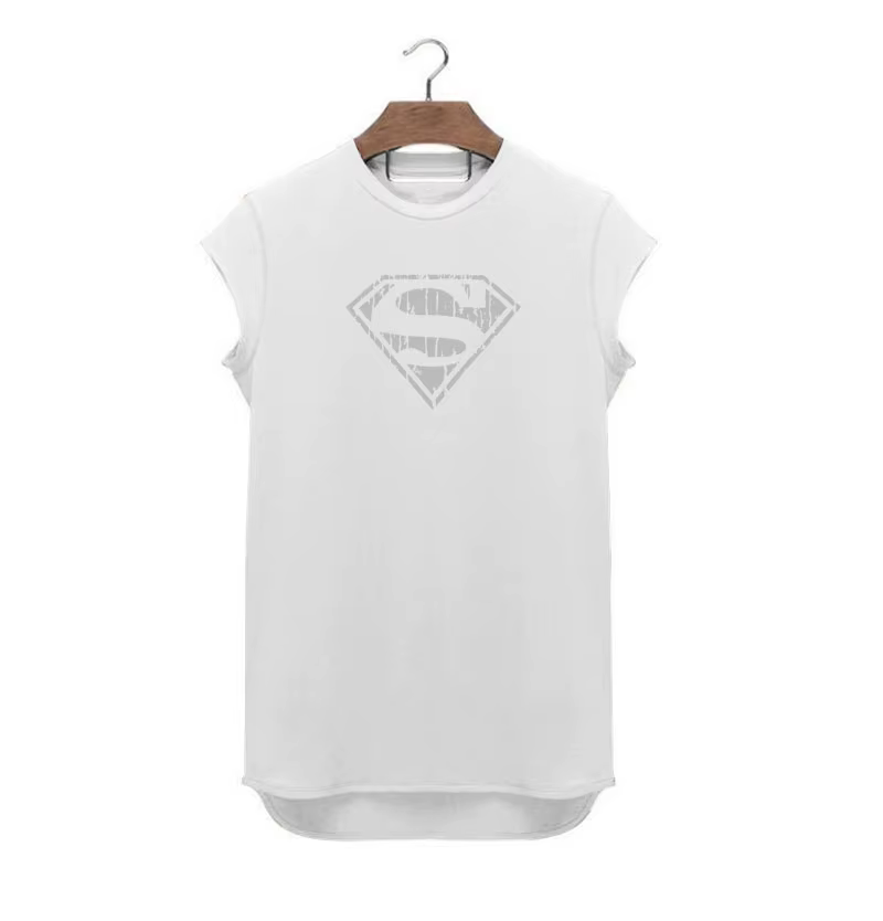 T-shirt de sport pour homme, vêtements de musculation, salle de sport, musculation, été, coton, manc