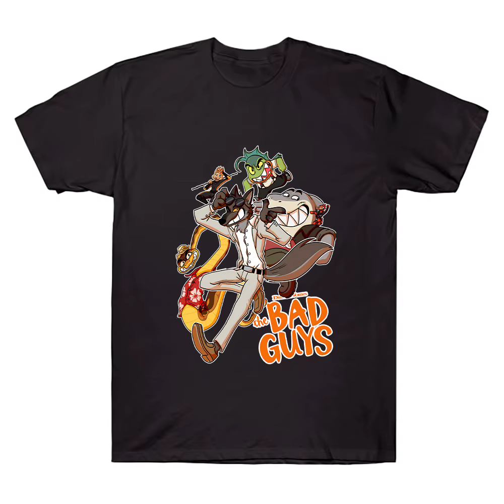 The Bad Guys 2 dessin animé imprimé t-shirts coton cadeau créatif t-shirt été femmes hommes à manche