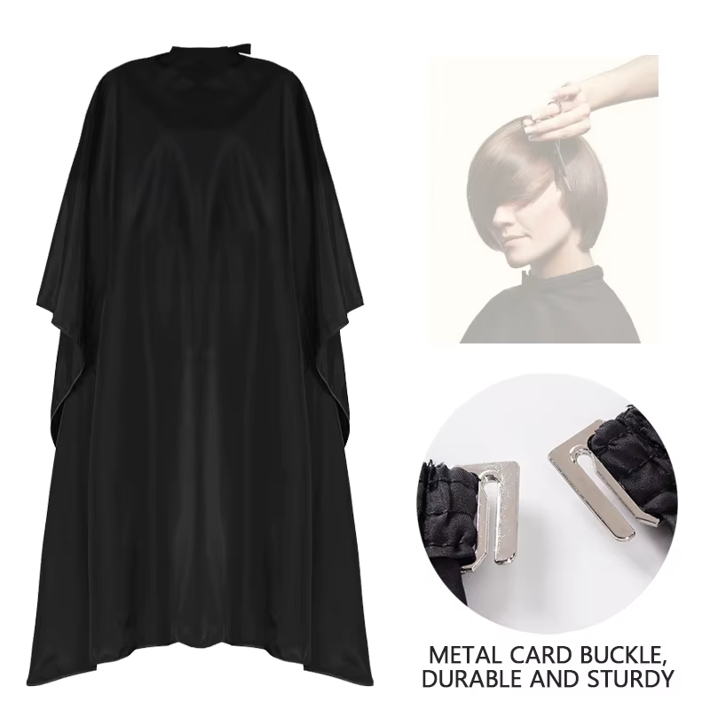 Salon de coiffure coupe de cheveux tissu Pro Salon de coiffure Cape robe barbier Silicone cou coiffe