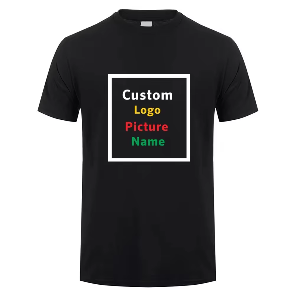T-shirt à Manches Courtes en Tissu Polyester pour Homme, Personnalisé, avec Logo, Texte, à Personnal