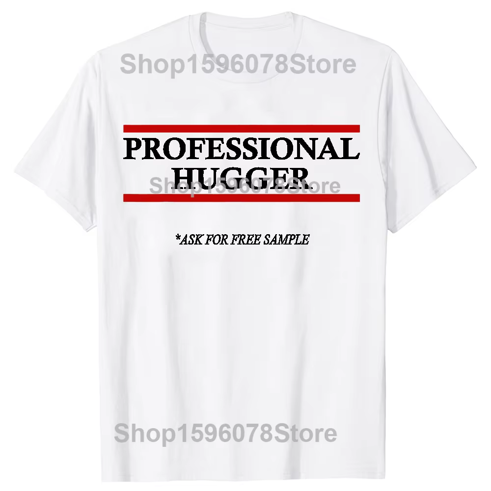 Free Hugs Professional Hugger T-shirts pour hommes et femmes, en pur coton, humoristique, Streetwear