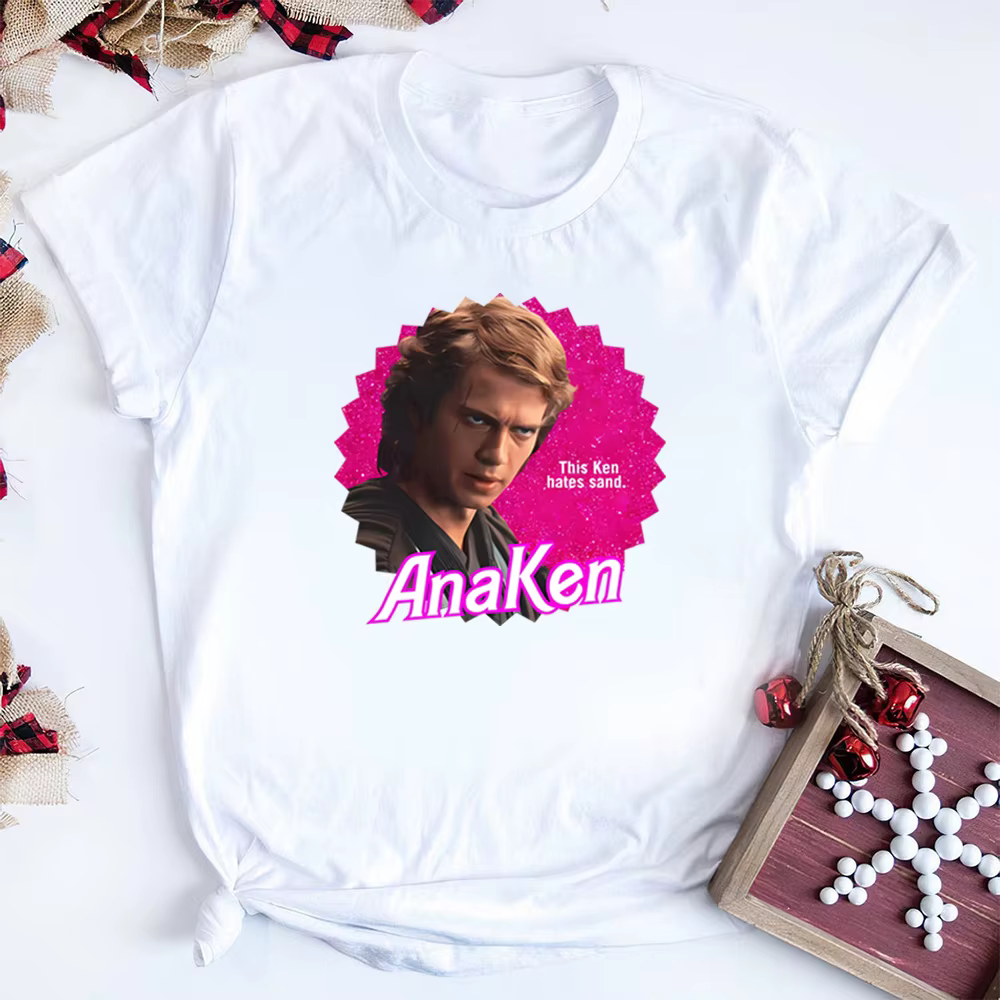 AnaKen-T-shirt graphique drôle Skywalker Anakin, Galaxy Edge War Rebel Tees, Retro 90s, Short Sleeve