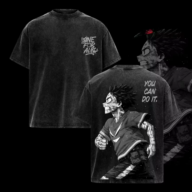 Izuku Midoriya T-shirt imprimé Anime mon héros académique vêtements hommes femmes t-shirts rétro lav
