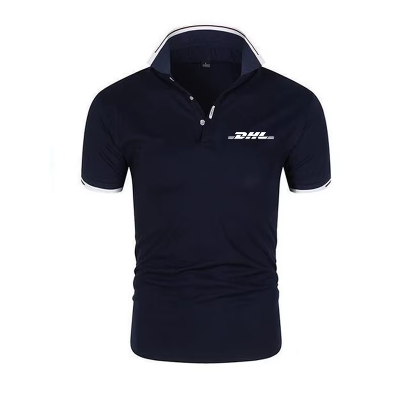 Polo décontracté tendance pour homme, en coton respirant, à col revers, manches courtes, idéal pour 