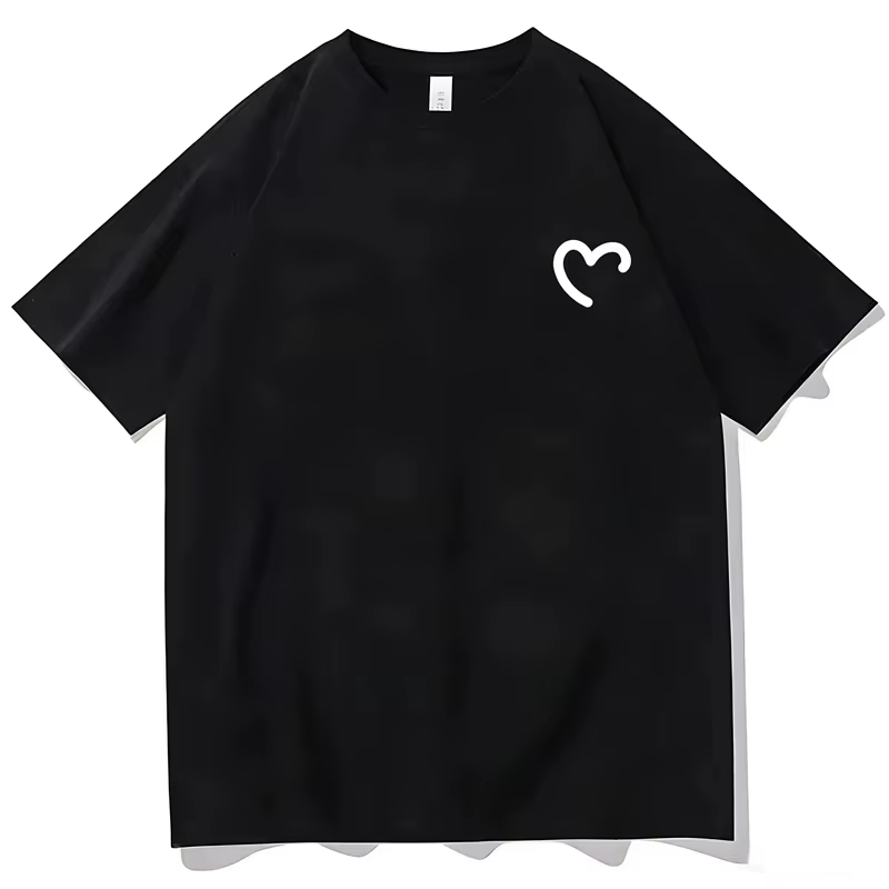 T-shirt unisexe décontracté à imprimé Casa Blanca, style streetwear minimaliste, pour hommes et femm