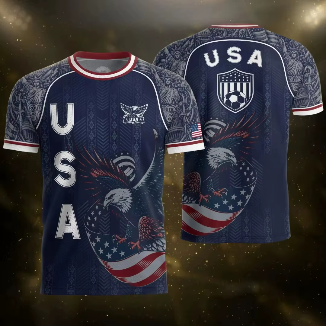 Maillot de football américain USA 2026 pour hommes, tenue d'entraînement des États-Unis, hauts et t-