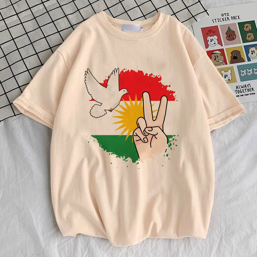 Kurdistan t-shirt adolescent gothique rétro université coloré confortable respirant Pastel coloré an