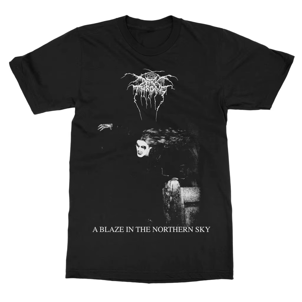 Nouveau Darkthrone ‌   T-shirt en coton à motif graphique unisexe, manches courtes, tendance, marque