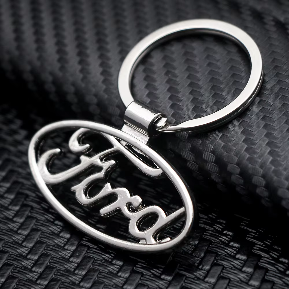 Porte-clés en métal et cuir pour voiture Ford, emblème pour Mustang F150 Super Ranger Bronco Duty F3