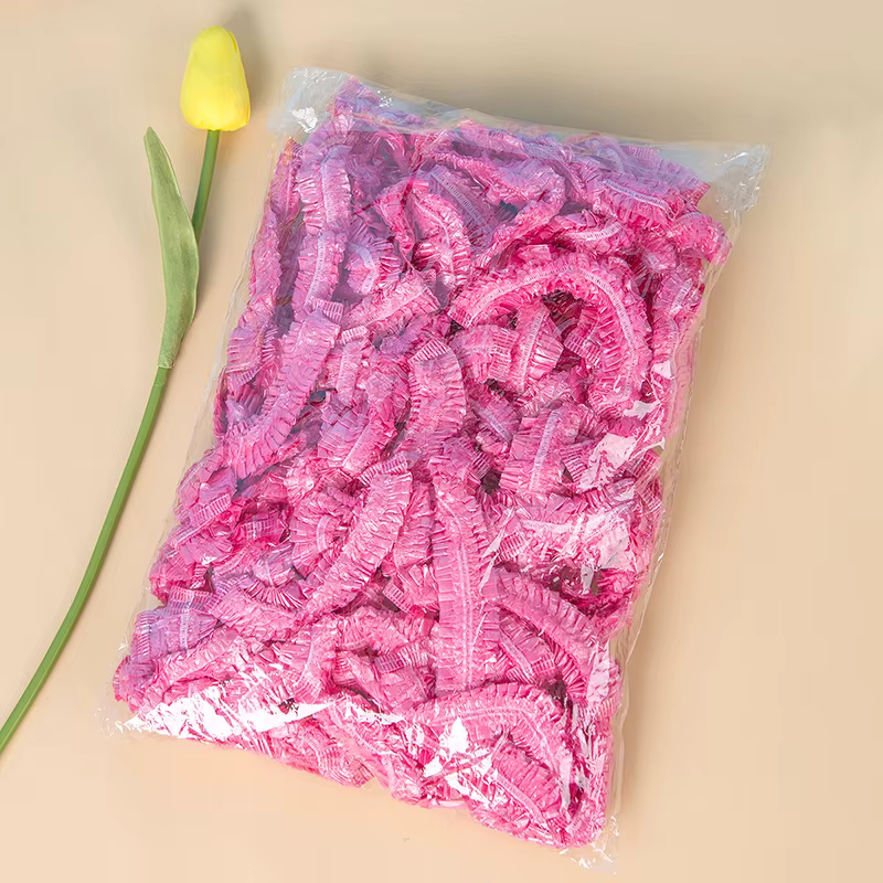 Bonnet de douche jetable imperméable pour femmes, 80 pièces, couvre-tête, bande buccale élastique en