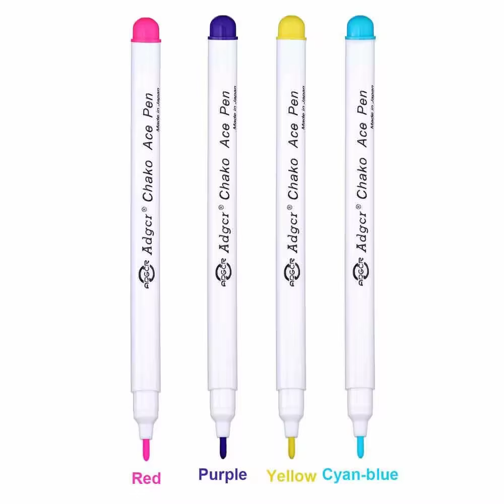 Stylo à décoloration à l'air pour vêtements, coupe de tissu, soluble dans l'eau, patchwork au point 