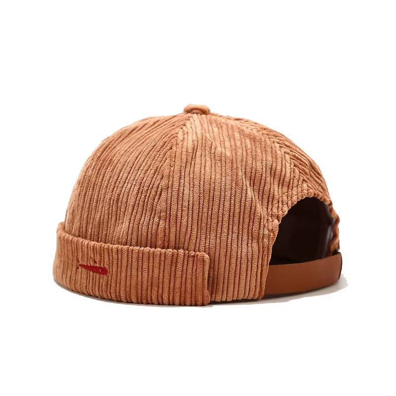 Casquette Docker rétro sans bords, couleur unie, velours côtelé, réglable, Hip Hop, chapeau de propr