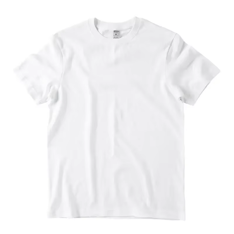 T-shirt à Manches Courtes pour Homme et Femme, 100% Coton, Solide, Tendance, Loisirs, Noir, Blanc, G
