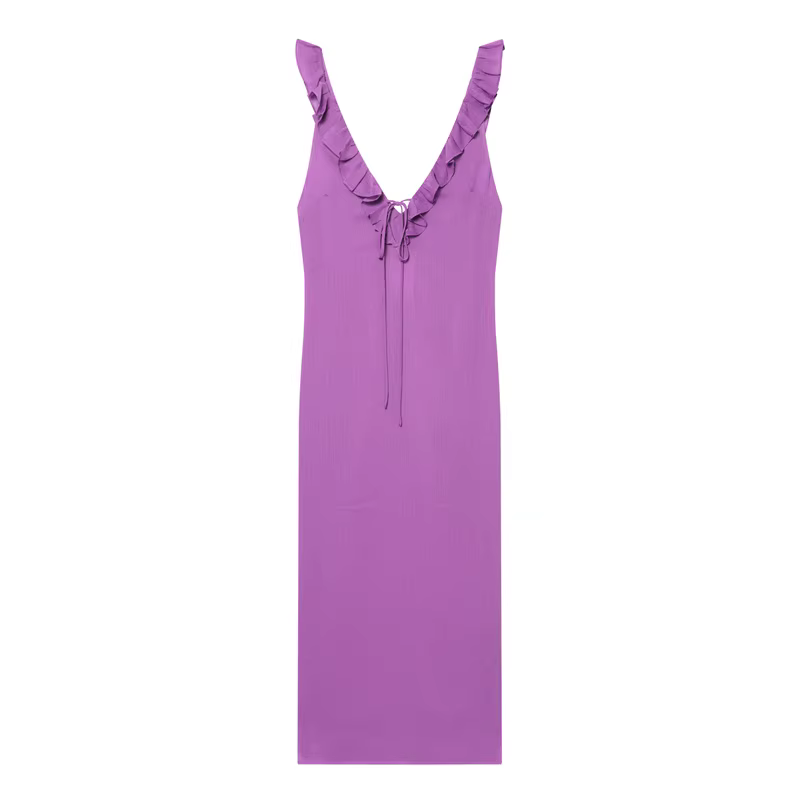 Robe Femme 2026 Nouvelle Collection Printemps-Été – Robe Plissée à Volants Chic et Décontractée pour